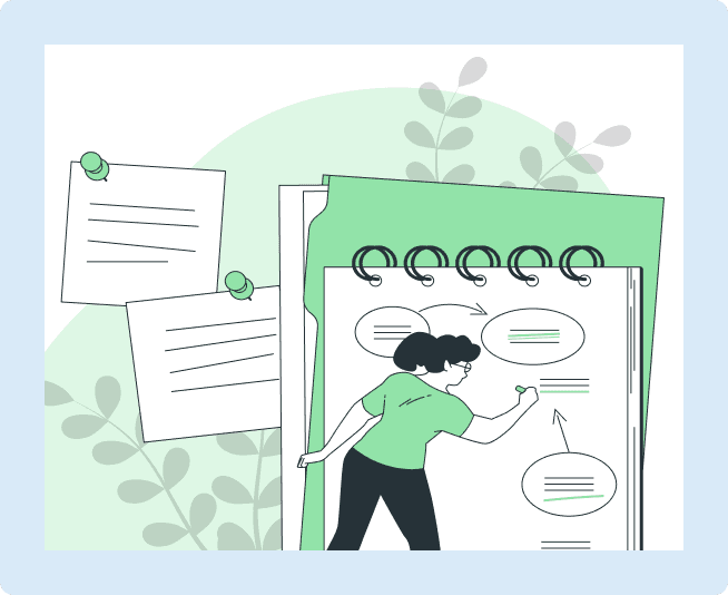 Business analyst workflow illustration