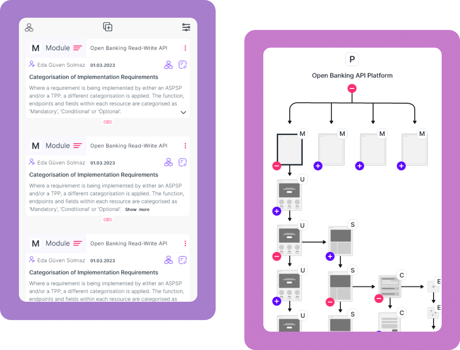 Content cards and user flow